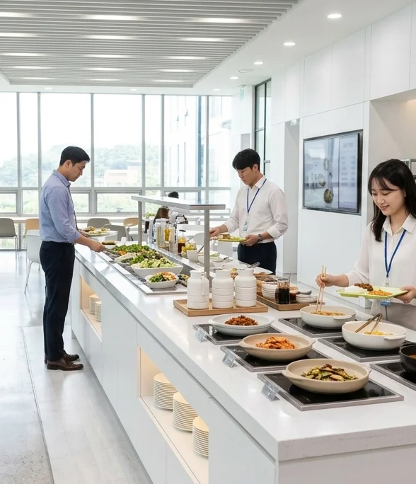 사업장 구내식당 배식대